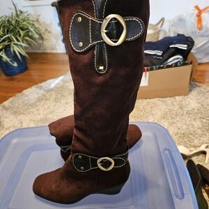 Aerosloes Dark Brown Fabric Upper